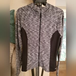 Forever 21 Black and Gray Zip-Up Jacket